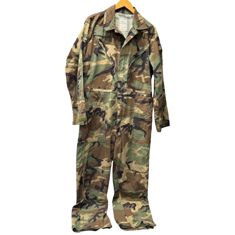 Mechanics Coveralls Mens Medium Type 1 Woodland Camo Long Sleeve Utility Equa